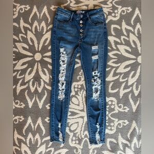 Rue 21 Jeans Size 6 High-Rise/Waist Distressed Skinny